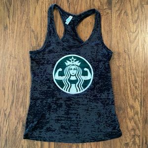 EUC Starbucks Strong Workout Shirt